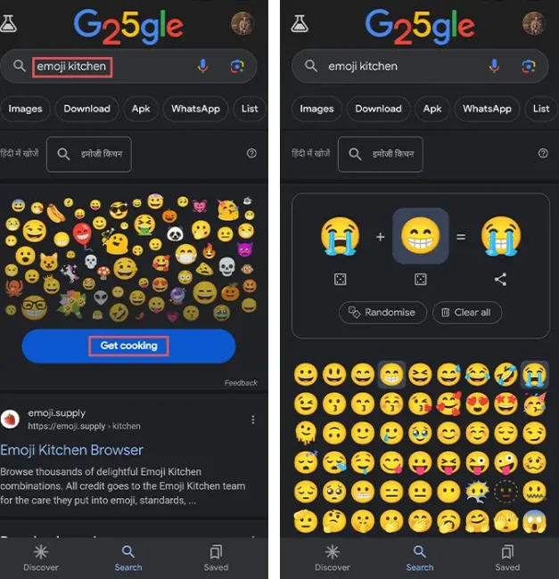 How to use Google Emoji Kitchen in Search

